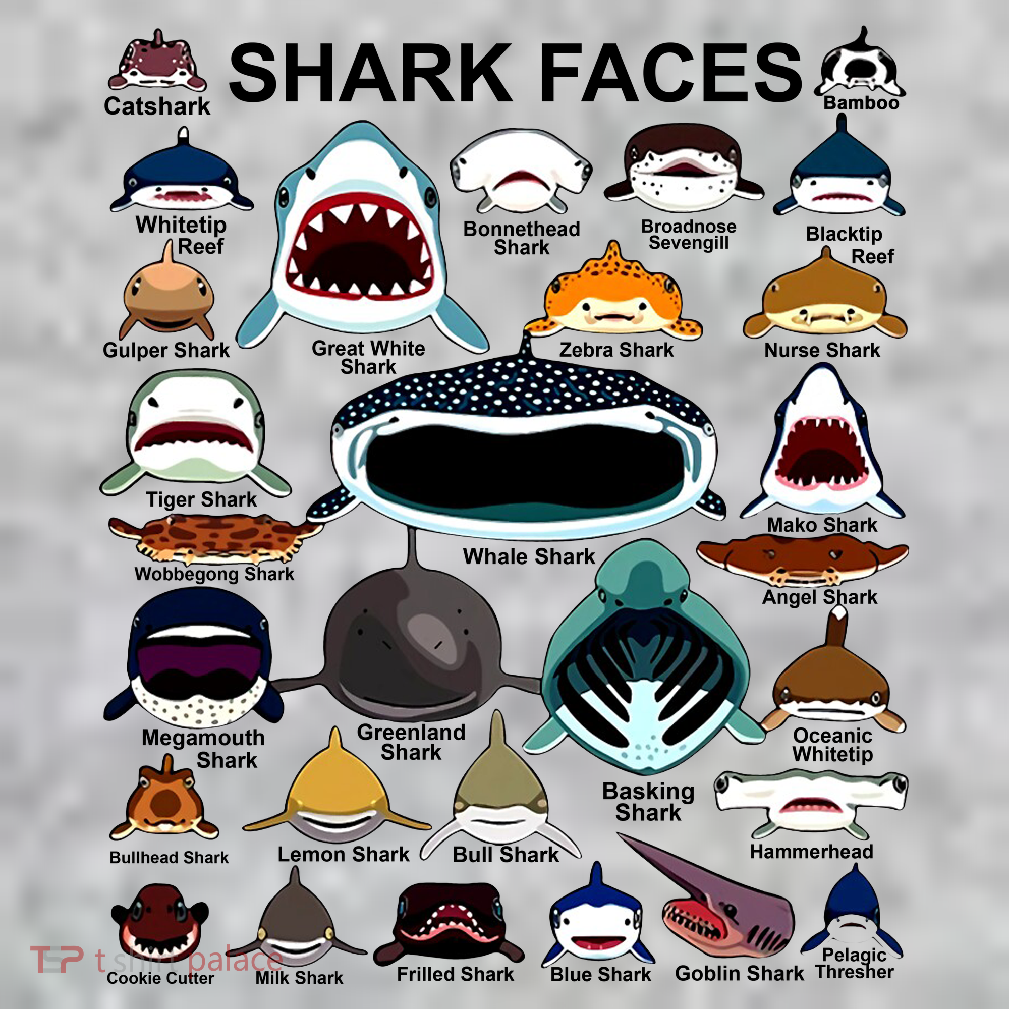 Shark Faces Of All Kinds The Baniff Cuffed Pom Beanie