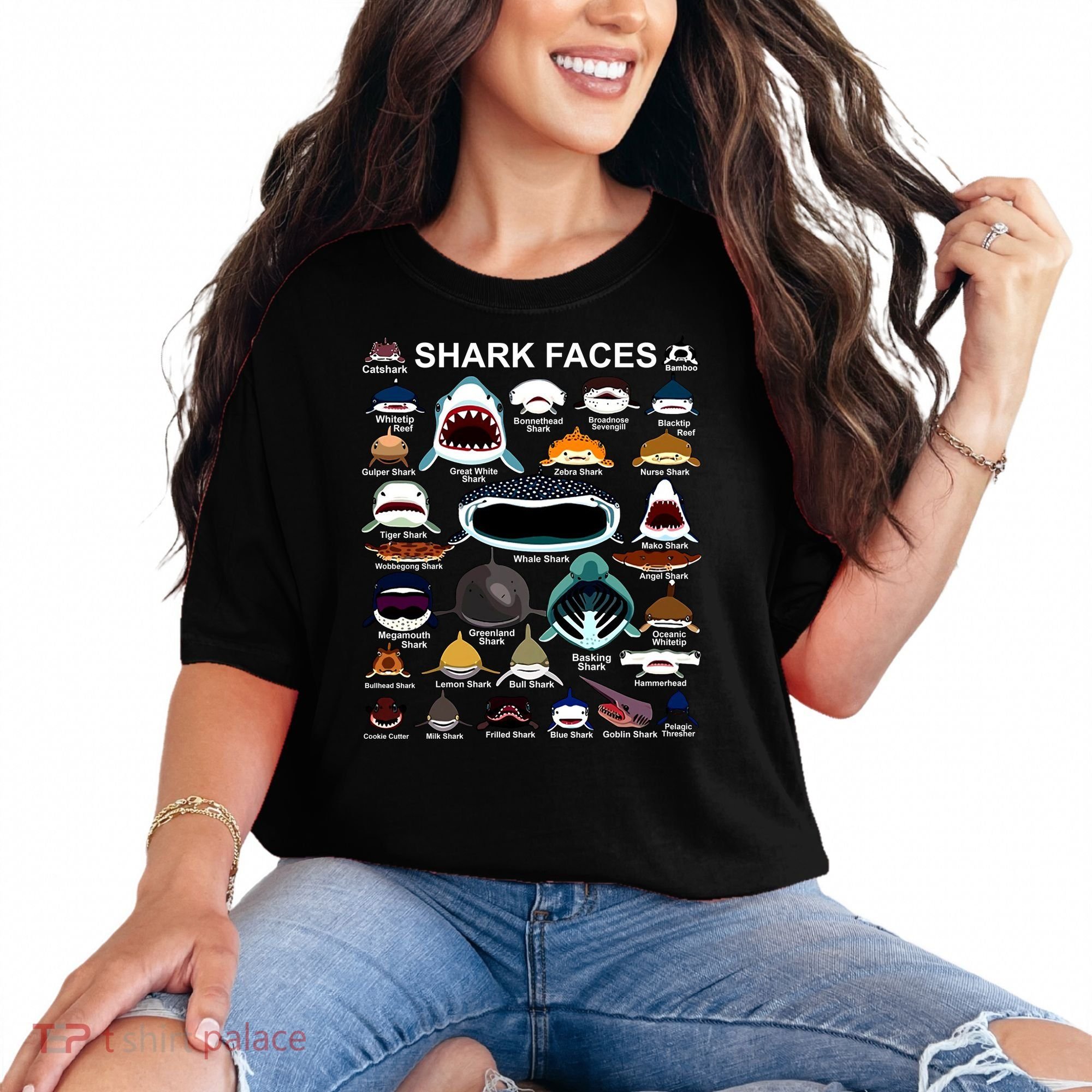 Shark Faces Of All Kinds Comfort Colors T-Shirt
