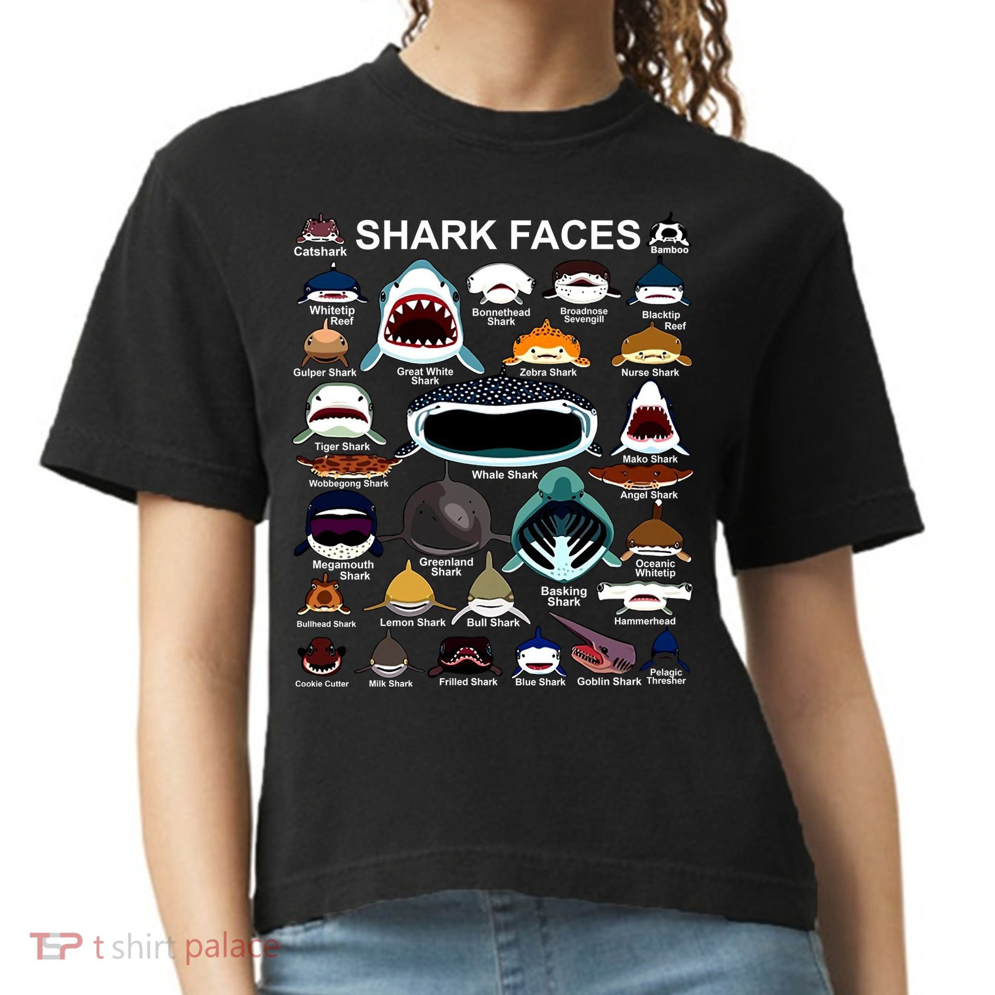 Shark Faces Of All Kinds Comfort Colors Boxy T-Shirt