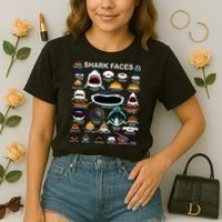 Shark Faces Of All Kinds Comfort Colors Boxy T-Shirt thumb 2