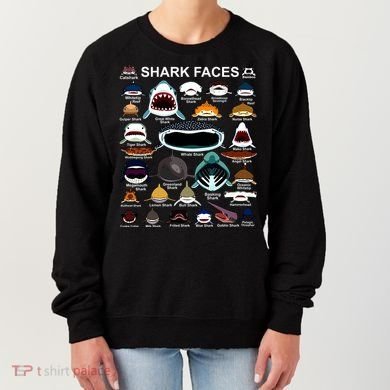 Shark Faces Of All Kinds Women's Sweatshirt