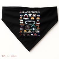 Shark Faces Of All Kinds USA-Made Doggie Bandana thumb 0