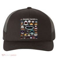 Shark Faces Of All Kinds Yupoong Adult 5-Panel Trucker Hat thumb 0