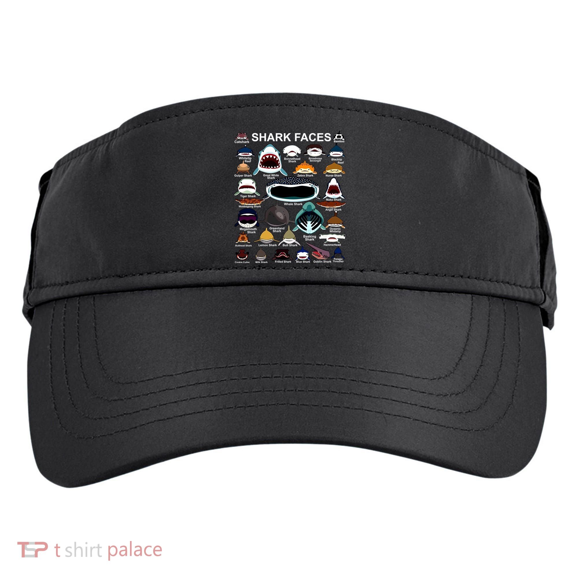 Shark Faces Of All Kinds Adult Drive Performance Visor