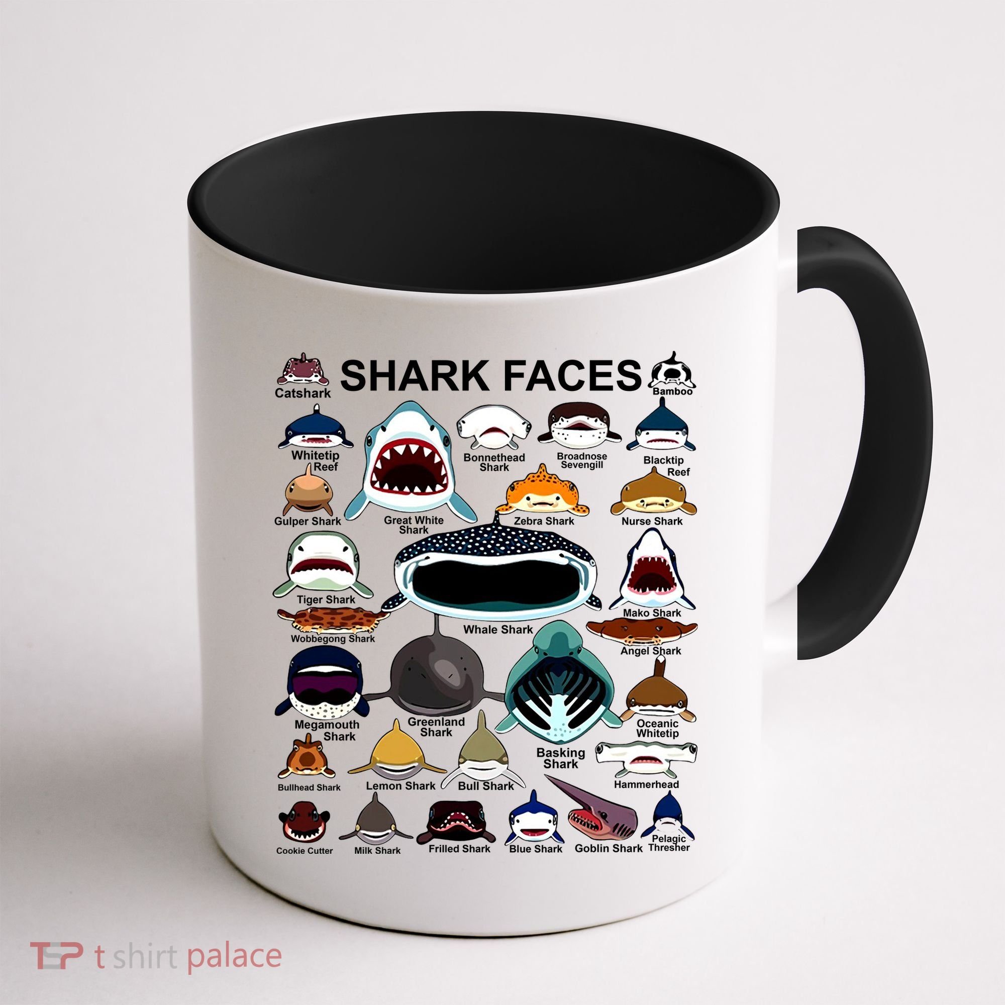 Shark Faces Of All Kinds Coffee Mug