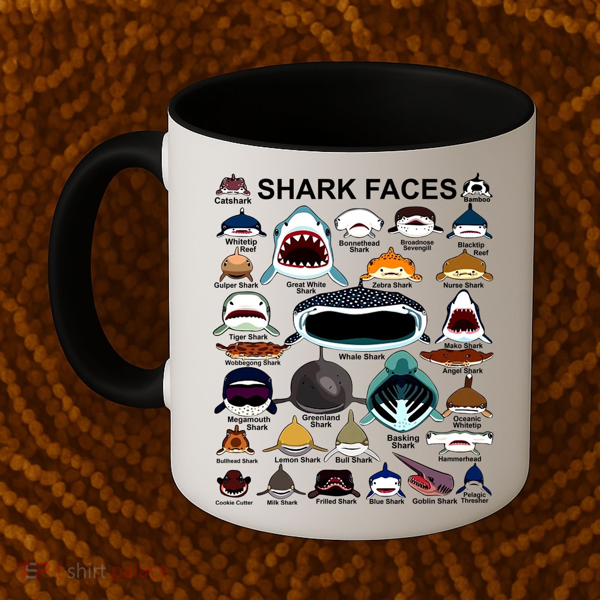 Shark Faces Of All Kinds Coffee Mug