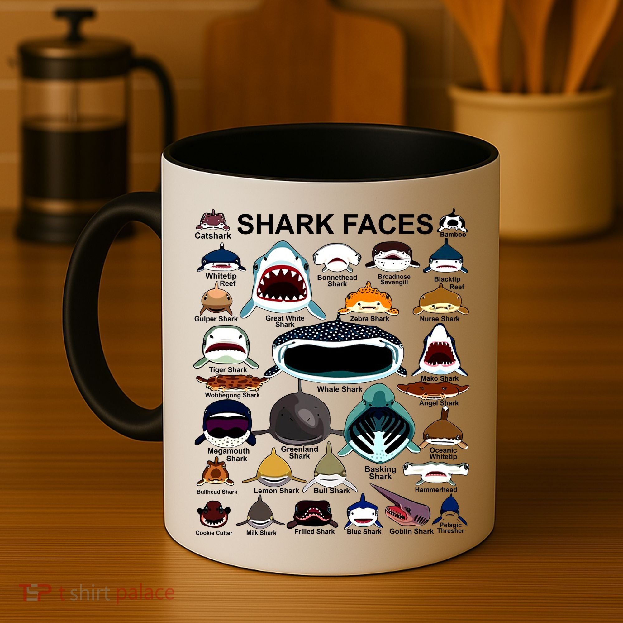 Shark Faces Of All Kinds Coffee Mug