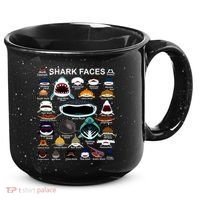 Shark Faces Of All Kinds 15oz Campfire Ceramic Mug thumb 0