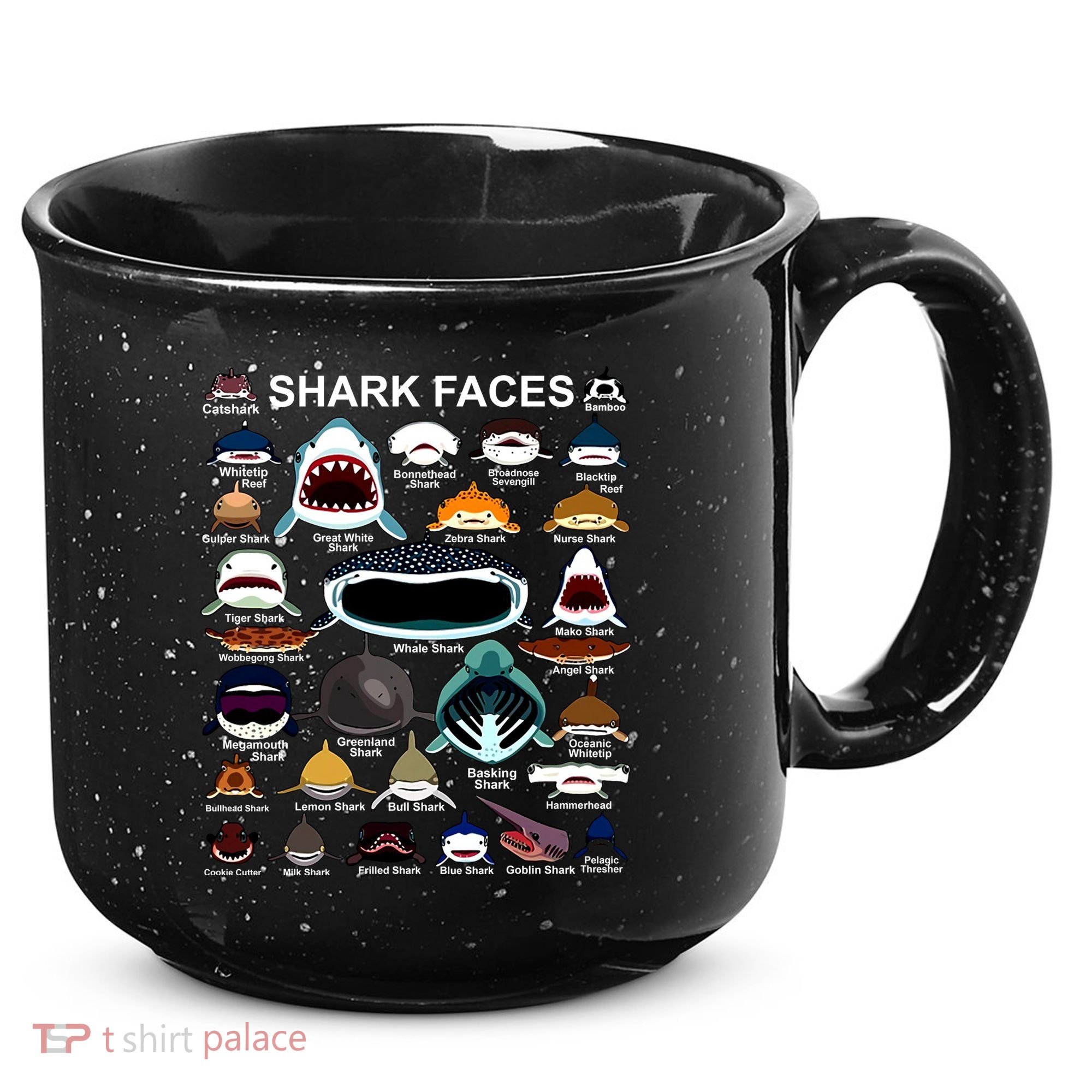 Shark Faces Of All Kinds 15oz Campfire Ceramic Mug