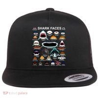 Shark Faces Of All Kinds Flat Bill Trucker Hat thumb 0
