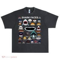 Shark Faces Of All Kinds Urban Oversized Heavyweight T-Shirt thumb 0