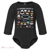 Shark Faces Of All Kinds Baby Long Sleeve Bodysuit thumb 0