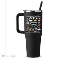 Shark Faces Of All Kinds 40oz Vacuum Insulated Stainless Steel Travel Tumbler thumb 2