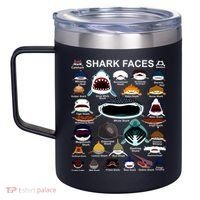 Shark Faces Of All Kinds 12oz Stainless Steel Coffee Mug thumb 2