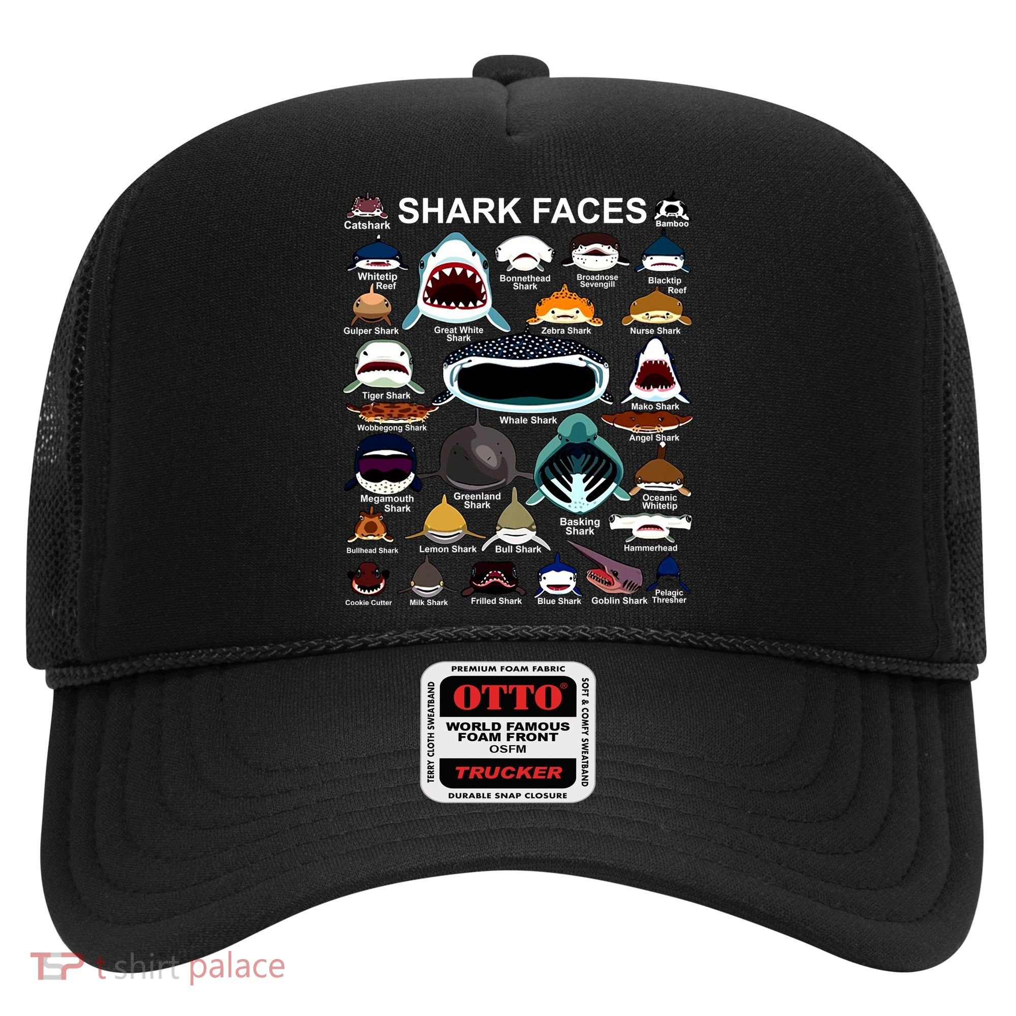 Shark Faces Of All Kinds Hat