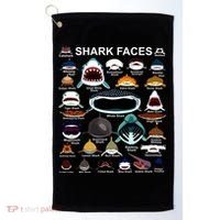 Shark Faces Of All Kinds Golf Towel thumb 0