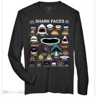 Shark Faces Of All Kinds Zone Performance Long-Sleeve T-Shirt thumb 0