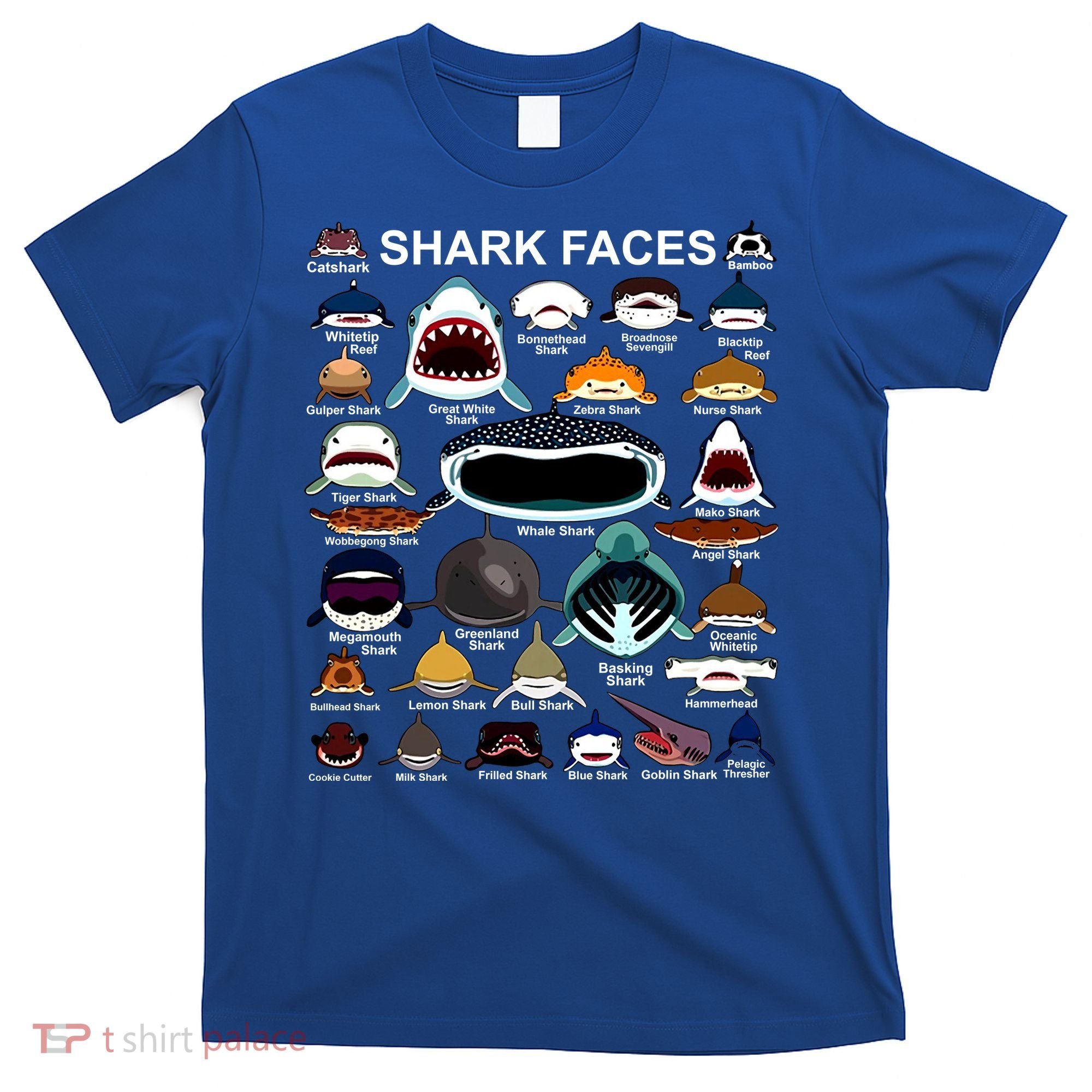 Shark Faces Of All Kinds T-Shirt
