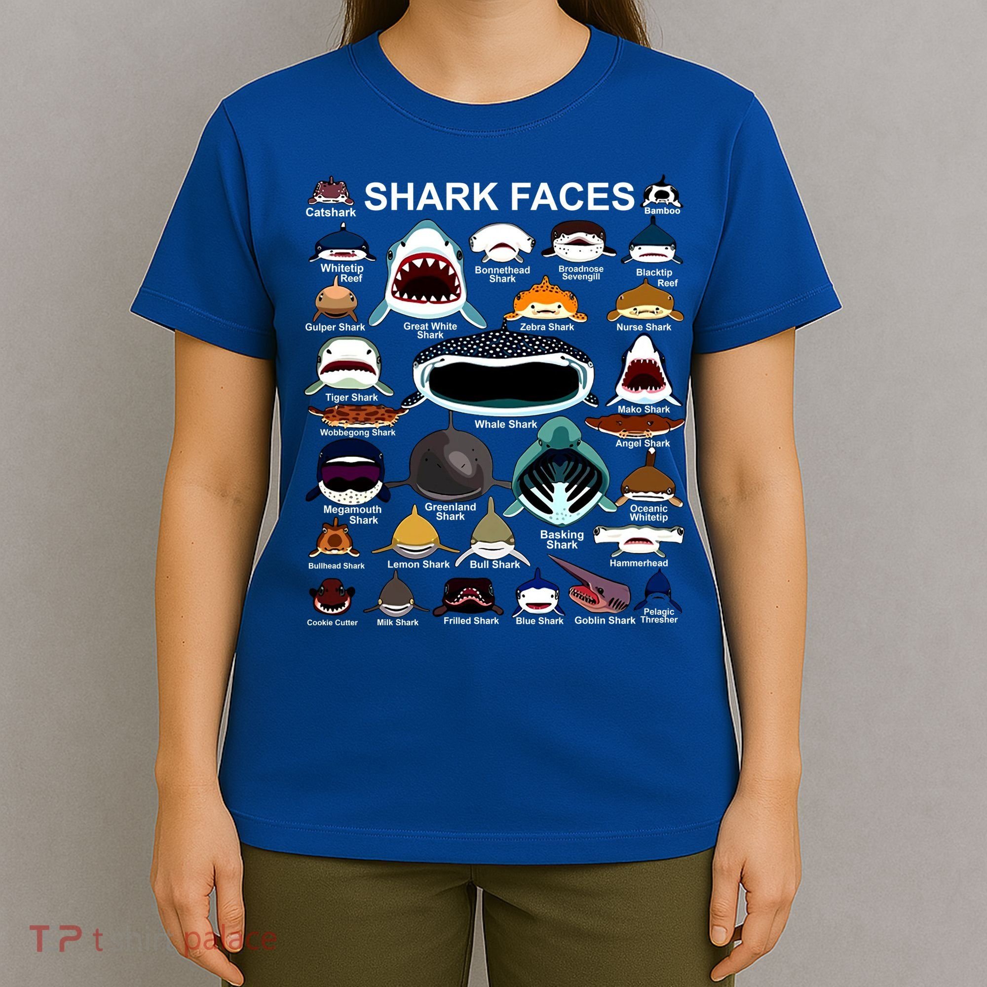 Shark Faces Of All Kinds T-Shirt