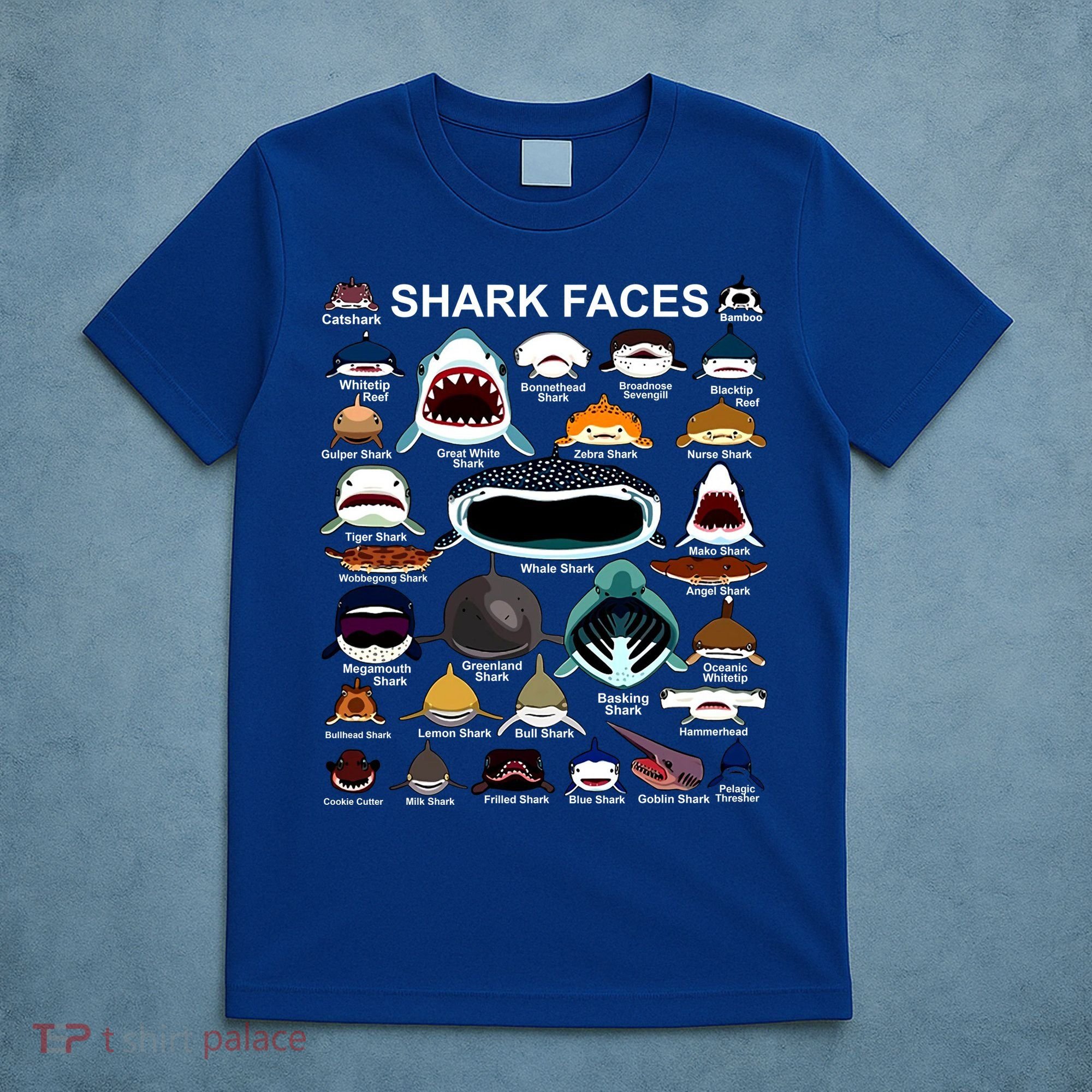 Shark Faces Of All Kinds T-Shirt