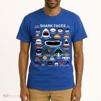 Shark Faces Of All Kinds Tall T-Shirt thumb 2