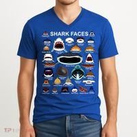 Shark Faces Of All Kinds V-Neck T-Shirt thumb 2