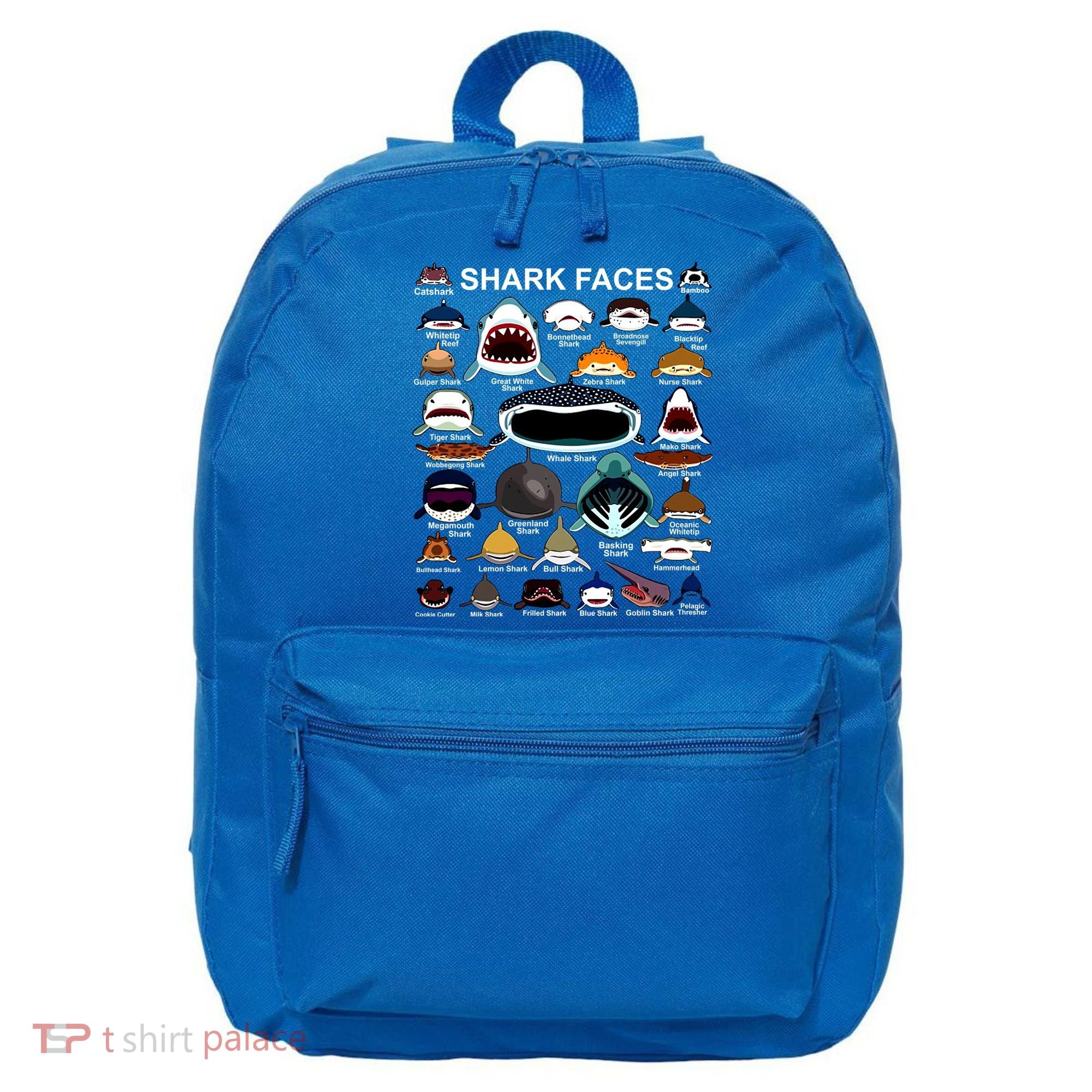 Shark Faces Of All Kinds 16 in Basic Backpack