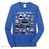 Shark Faces Of All Kinds Tall Long Sleeve Shirt thumb 0