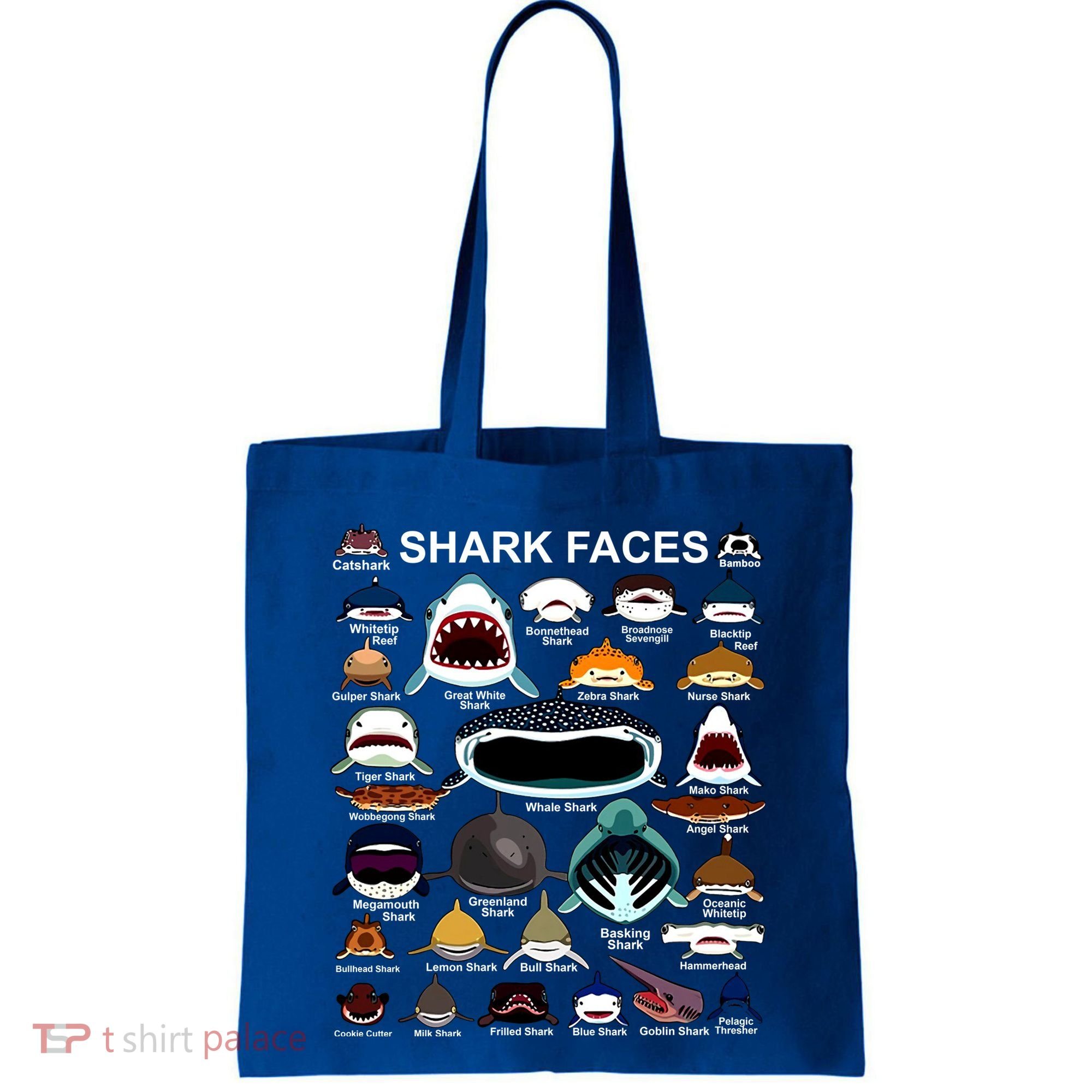 Shark Faces Of All Kinds Tote Bag