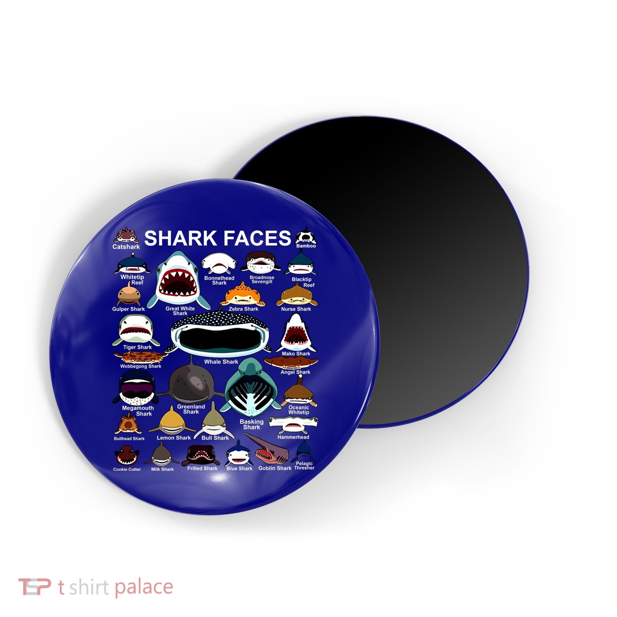 Shark Faces Of All Kinds Magnet