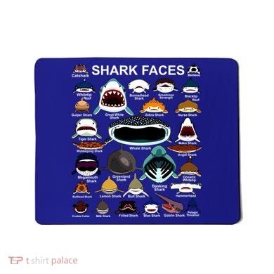 Shark Faces Of All Kinds Mousepad