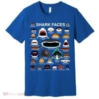 Shark Faces Of All Kinds Premium T-Shirt thumb 0