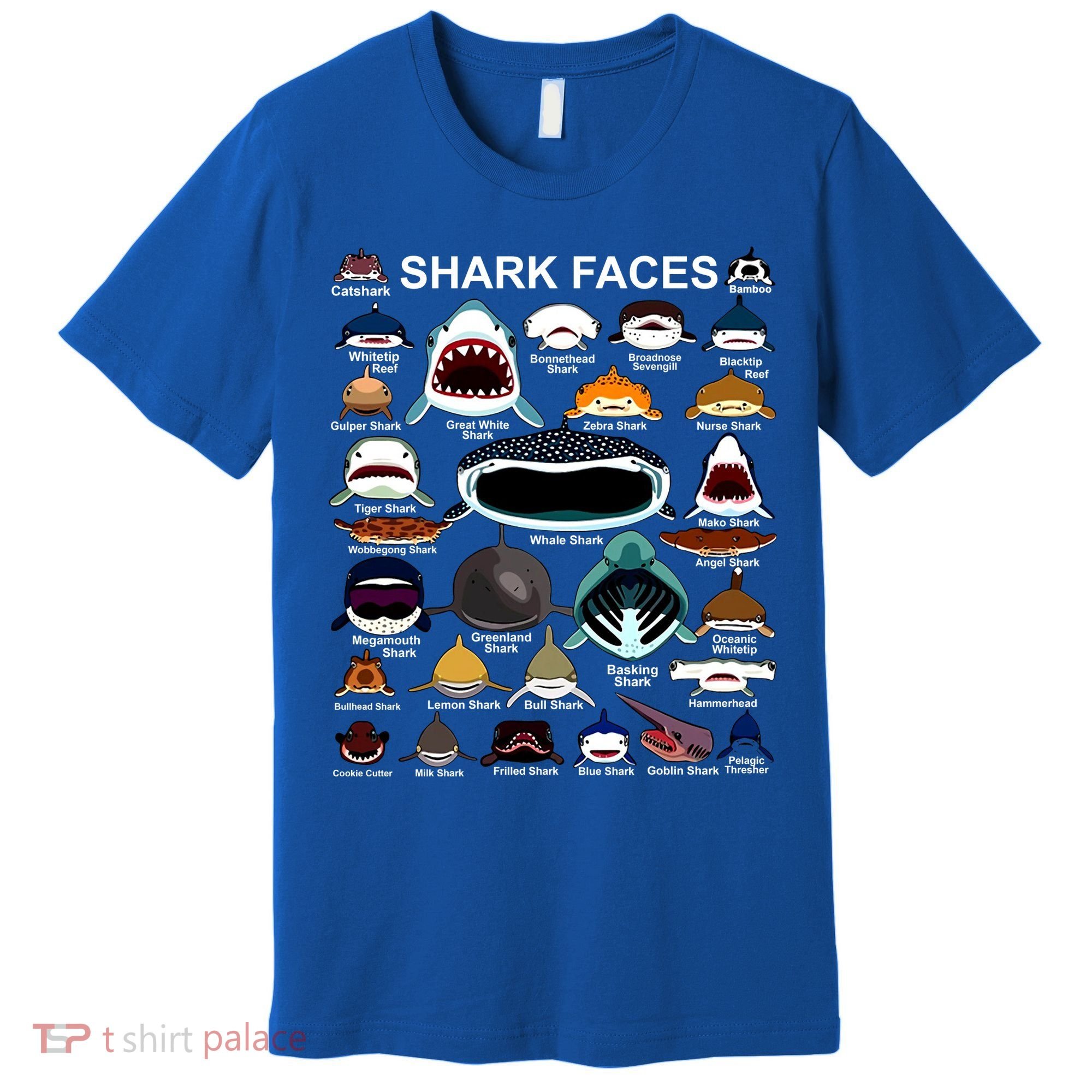 Shark Faces Of All Kinds Premium T-Shirt