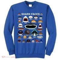 Shark Faces Of All Kinds Tall Sweatshirt thumb 0