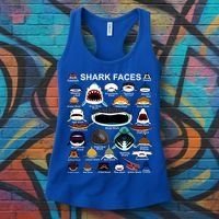 Shark Faces Of All Kinds Women's Tank Top thumb 3