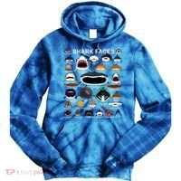 Shark Faces Of All Kinds Tie Dye Hoodie thumb 0