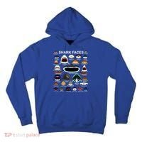 Shark Faces Of All Kinds Tall Hoodie thumb 0
