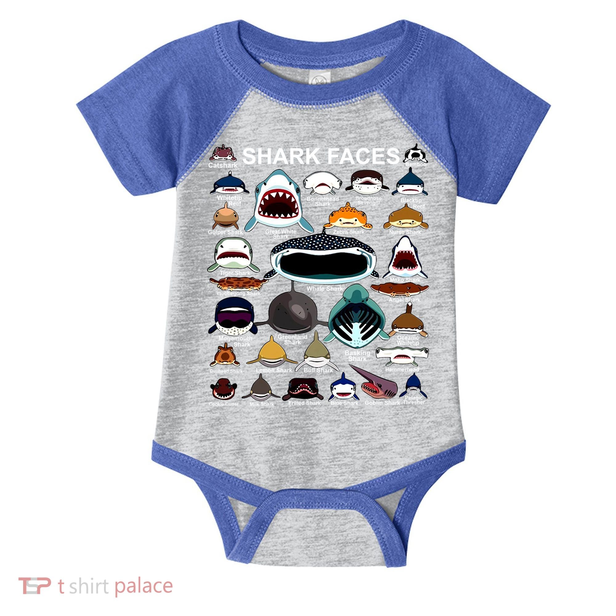 Shark Faces Of All Kinds Infant Baby Jersey Bodysuit