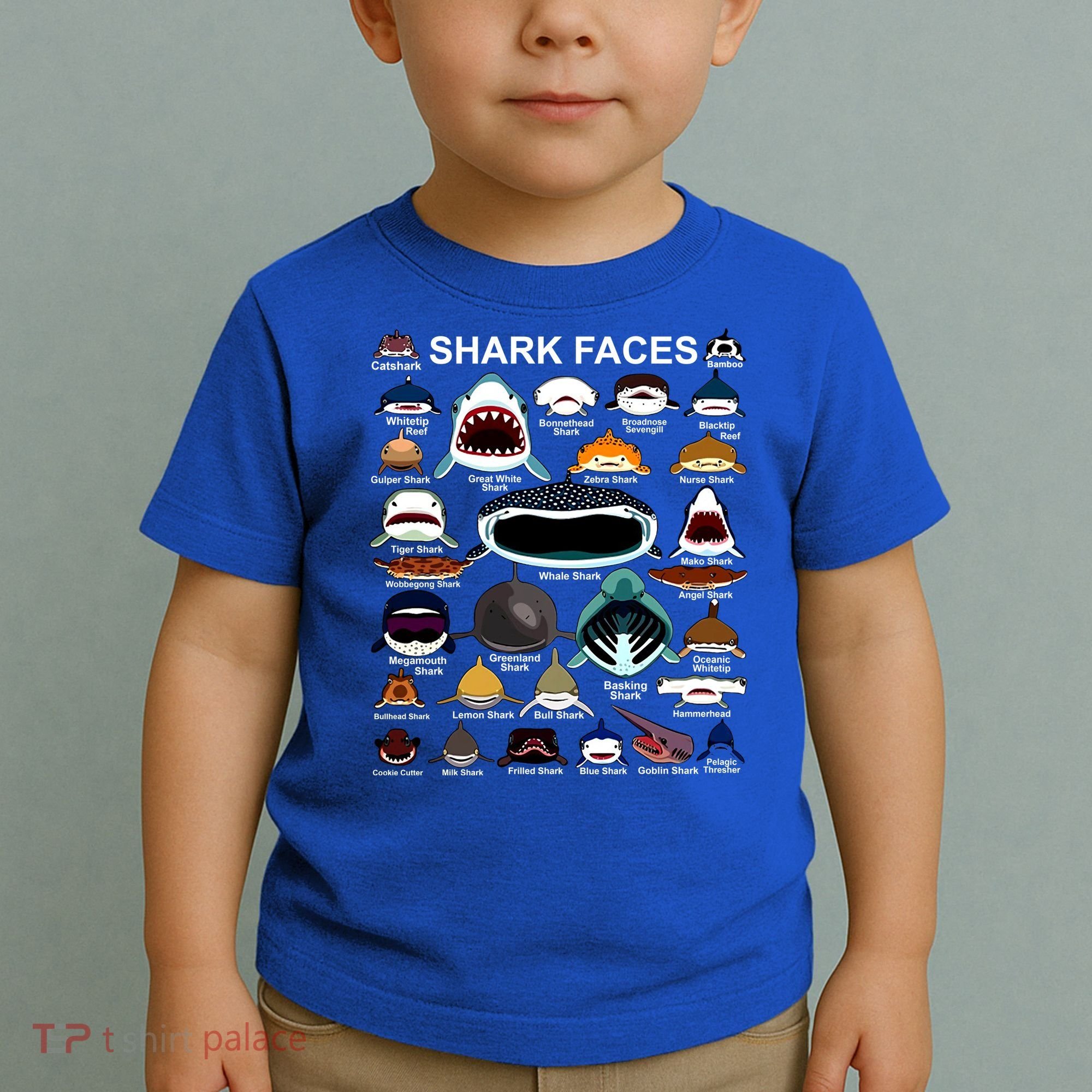 Shark Faces Of All Kinds Toddler T-Shirt