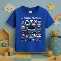 Shark Faces Of All Kinds Toddler T-Shirt thumb 3