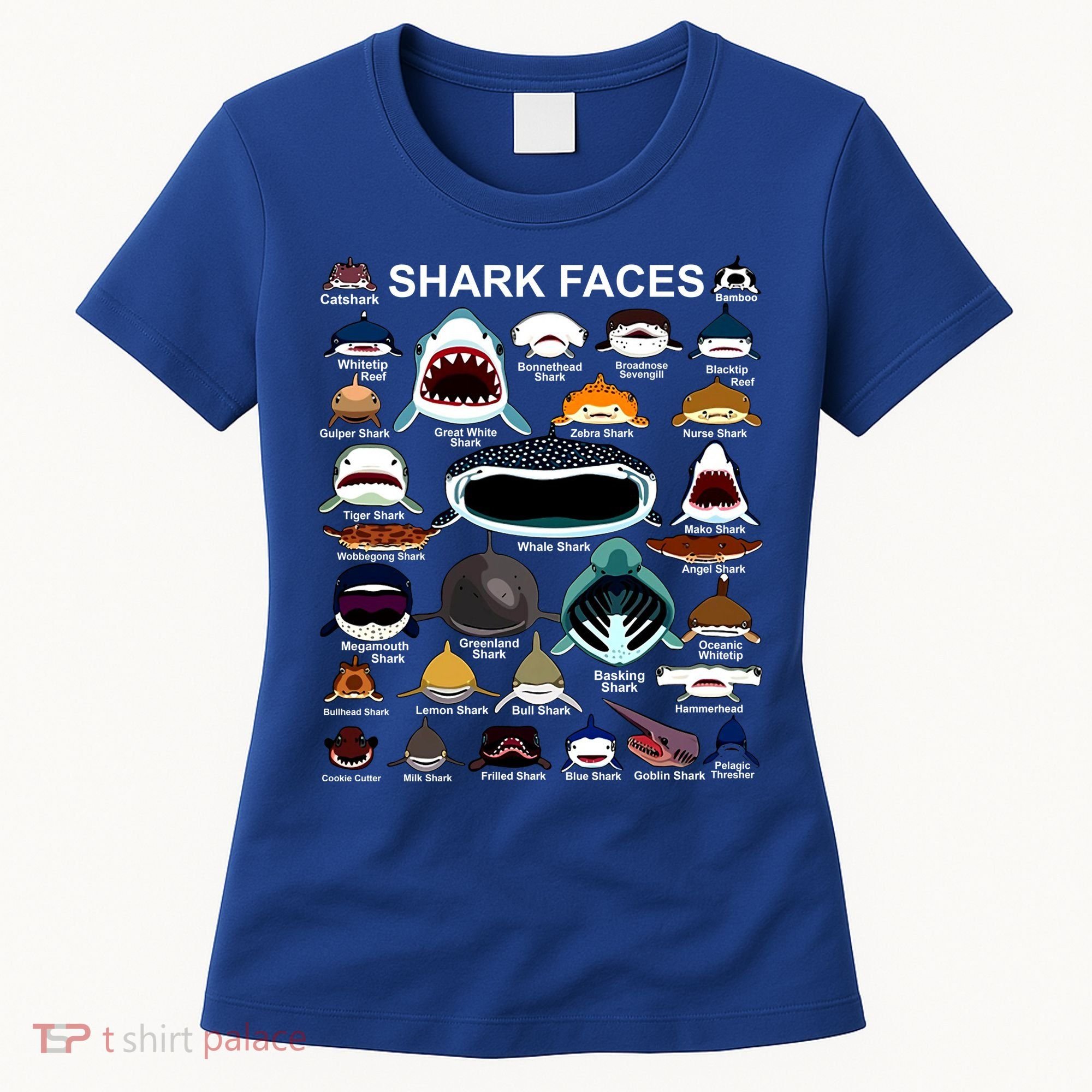 Shark Faces Of All Kinds Women's T-Shirt