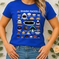 Shark Faces Of All Kinds Women's T-Shirt thumb 2