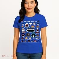 Shark Faces Of All Kinds Women's T-Shirt thumb 4