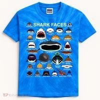 Shark Faces Of All Kinds Kids Tie-Dye T-Shirt thumb 0