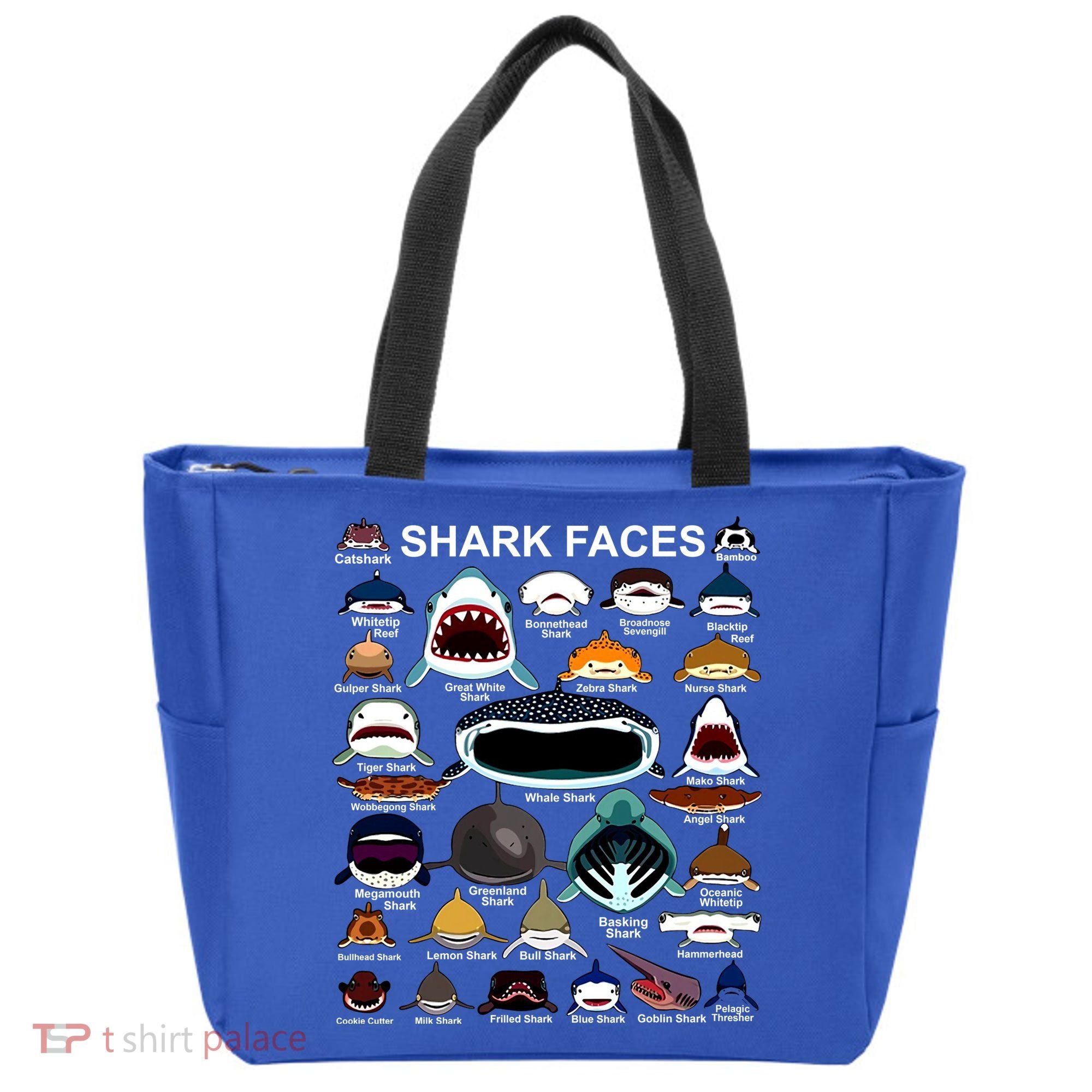 Shark Faces Of All Kinds Tote Bag