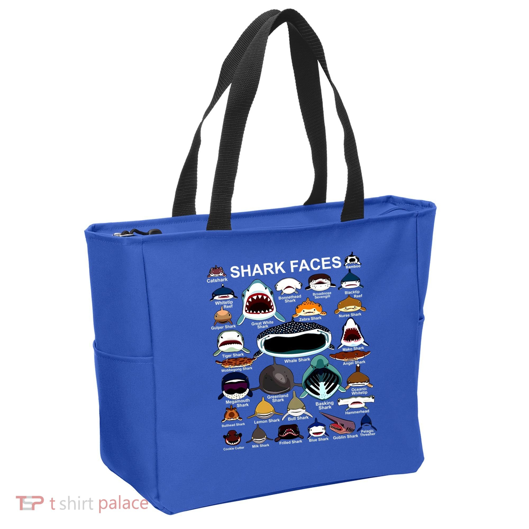 Shark Faces Of All Kinds Tote Bag