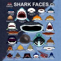 Shark Faces Of All Kinds Raglan Baseball Sleeve Shirt thumb 2