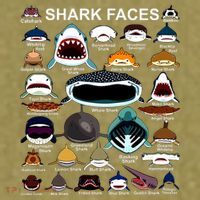 Shark Faces Of All Kinds Garment-Dyed Women's Muscle Tee thumb 6