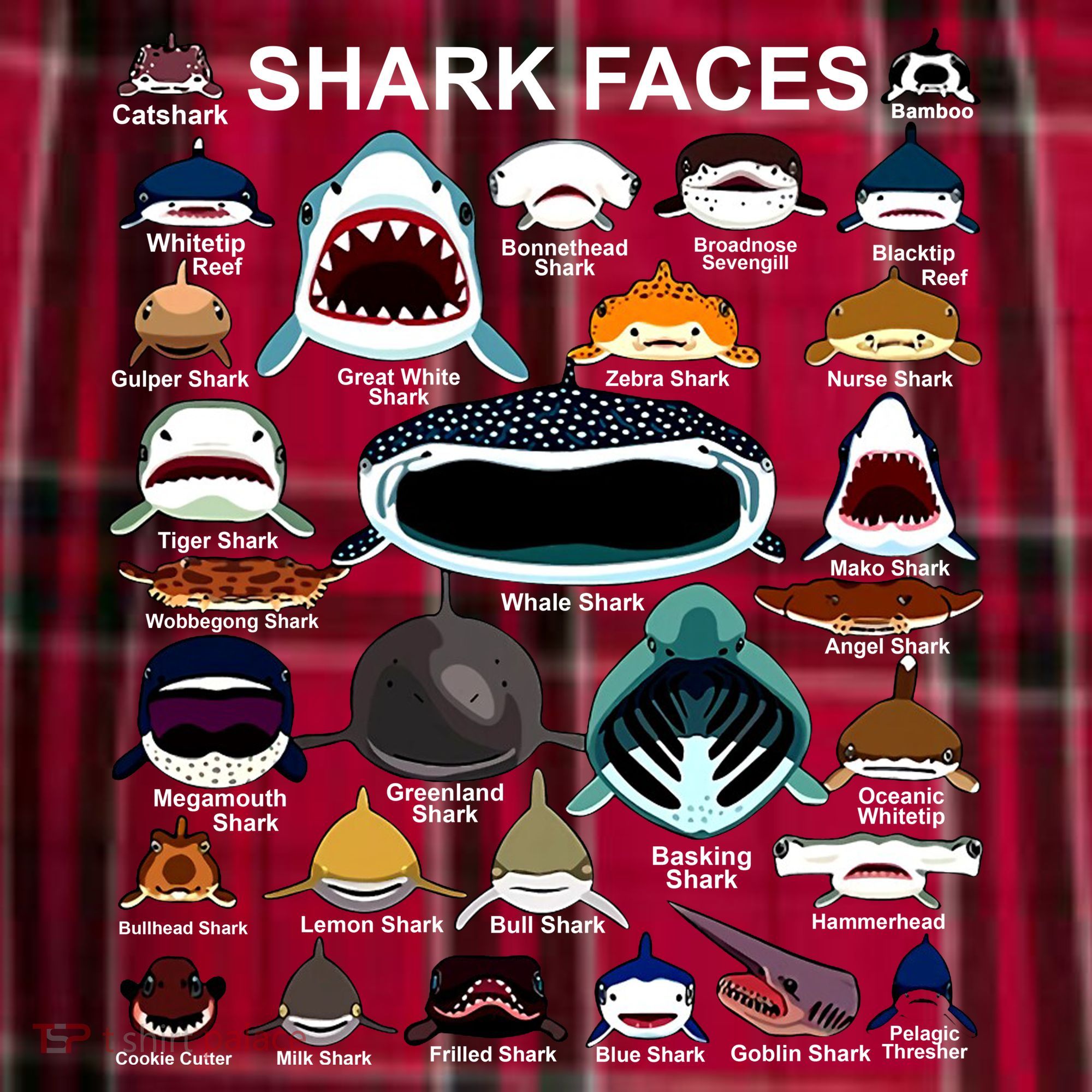 Shark Faces Of All Kinds Women's Flannel Plaid Pajama Pants
