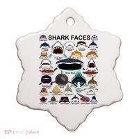 Shark Faces Of All Kinds Ceramic Ornament thumb 0